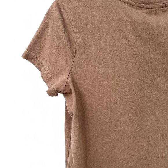 STANDARD James Perse | M | T Shirt Top women's sheer slub crew neck tee brown - Picture 6 of 6